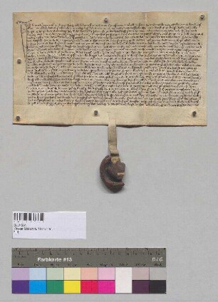 Johann Eigenmair (Eigenmayer) zu Langenhettenbach und seine Ehefrau verkaufen an das Kloster Mallersdorf eine etwa ein halbes Tagwerk große Wiese zu Langenhettenbach. S: Johann Scharsaher, Bürger zu Landshut und Richter zu Langenhettenbach