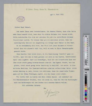 Brief an Richard Dehmel