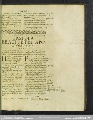 Epistola Beati Petri Apostoli Prima