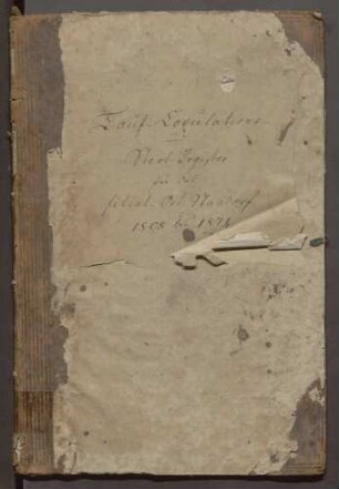 Taufregister I 1808-1875 Eheregister I 1806-1875 Totenregister I 1808-1875
