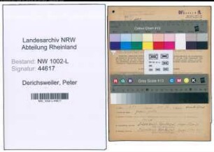 Entnazifizierung Peter Derichsweiler , geb. 26.08.1904 (Rechtsanwalt)