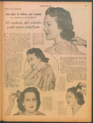 El cuidado del cabello y del cuero cabelludo : Una clase de belleza por semana
