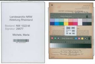 Entnazifizierung Maria Michels , geb. 26.05.1901 (Krankenschwester)