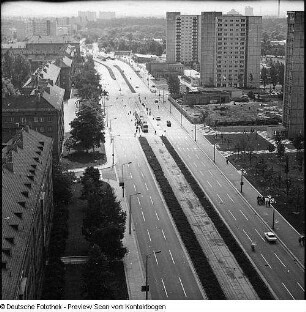 Pirnaischer Platz (Blicke vom Hochhaus, Hubkran, Fußgängertunnel)