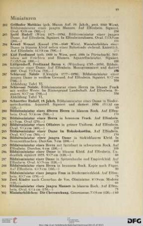 Miniaturen (Nr. 282-306)