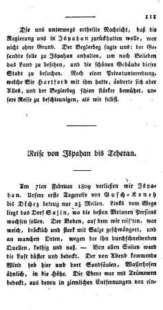 Reise von Ispahan bis Teheran.