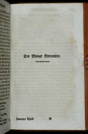 Der Monat November.