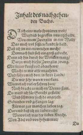 Inhalt des nachgehenden Buchs.