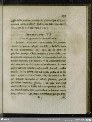 Observatio VII. Vera ac genuina iurisiurandi notio