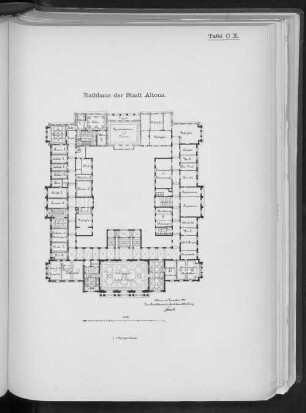 Tafel C X. Rathhaus der Stadt Altona.