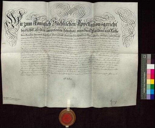 Einsetzung Graf Georg Ernst von Gersdorffs als Verwalter der Gersdorff-Weichaschen Stiftung und dem zur Stiftung gehörigen Burglehnhaus (Burgplatz 6).