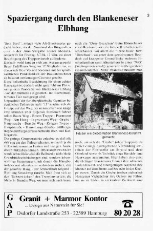 Spaziergang durch den Blankeneser Elbhang