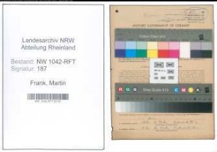 Entnazifizierung Martin Frank , geb. 29.09.1902 (Gaertner)