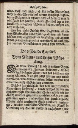 Das sibende Capitel. Vom Alaum, und dessen Würckung.