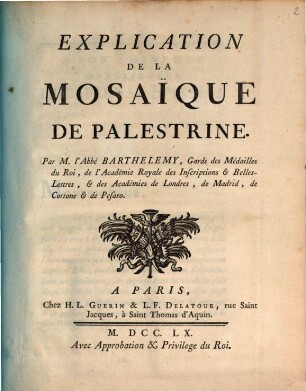 Explication De La Mosaique De Palestrine