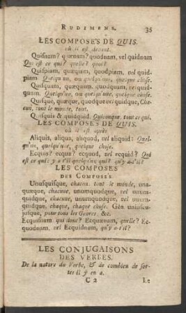 Les Conjugaisons Des Verbes
