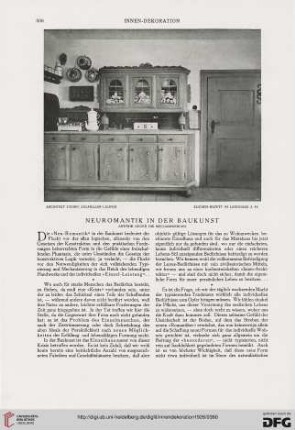 37: Neuromantik in der Baukunst : Abwehr gegen Mechanisierung
