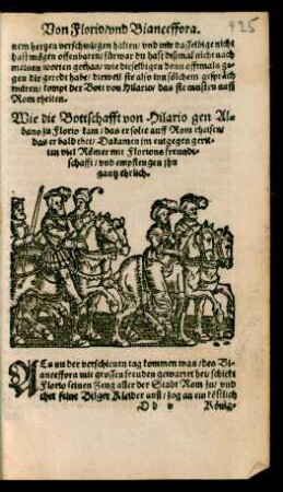 Wie die Bottschafft von Hilario gen Albano zu Florio kam/ ...
