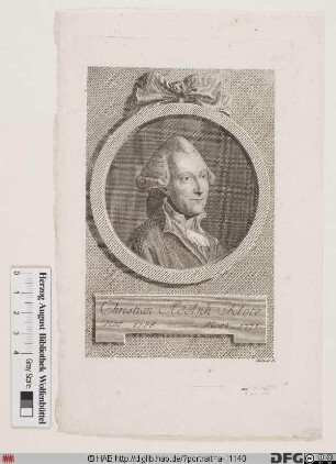 Bildnis Christian Adolph Klotz