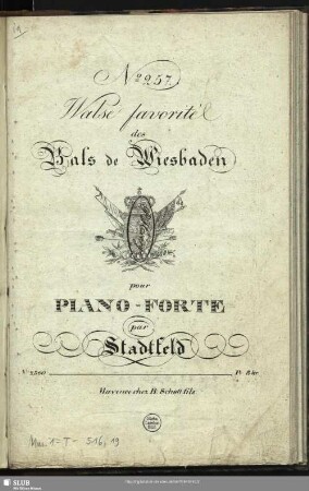Walse favorite des Bals de Wiesbaden pour Piano Forte