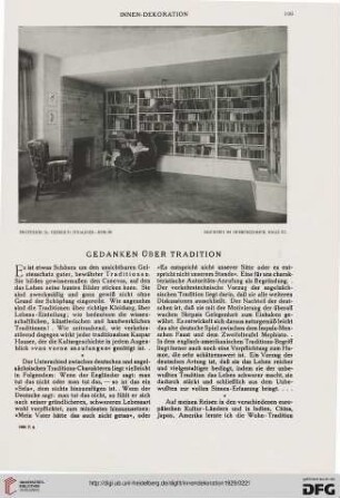 40: Gedanken über Tradition