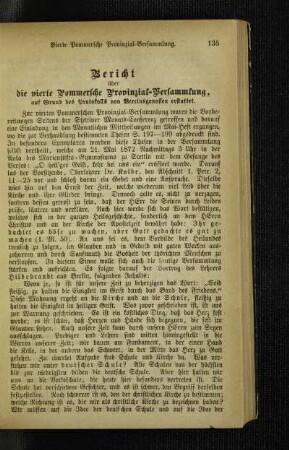 Bericht über die vierte Pommersche Provinzial-Versammlung