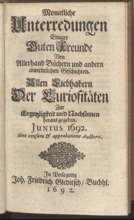 Junius 1692.