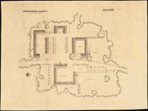 Ostdeutsches Forstamt Schinkelwettbewerb 1944: Lageplan 1:500