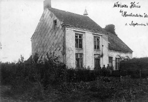 Weißes Haus, Houlthoulster Wald, 1. September 1917 [Bemerkung auf der Rückseite:] 1es Flandern, 17.08.-17.09.1917