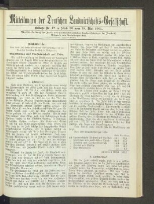 Beilage Nr. 17 zu Stück 20 vom 18. Mai 1901.