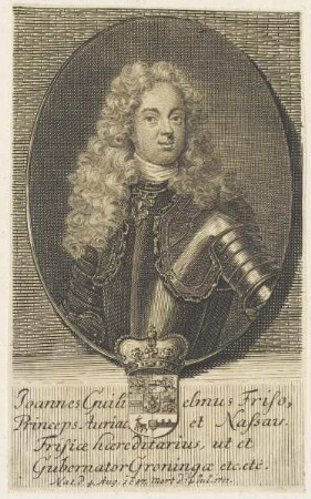 Bildnis des Joannes Guilielmus Friso, Auriac. et Nassau.