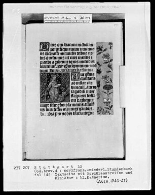 Stundenbuch — Heilige Katharina, Folio 144recto