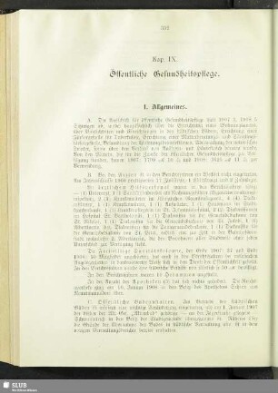 Kap. IX. Öffentliche Gesundheitspflege