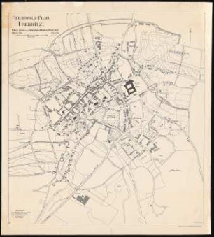 Bebauungsplan der Stadterweiterung, Trebnitz: Grund- und Lageplan 1:2000