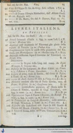 Livres Italiens.