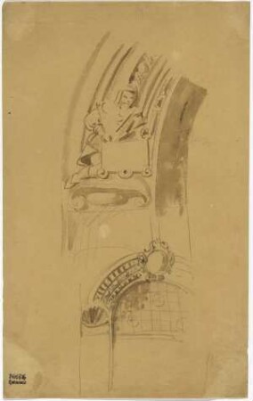 Gebäude in Freiberg, Figur der Archivolte, Portal
