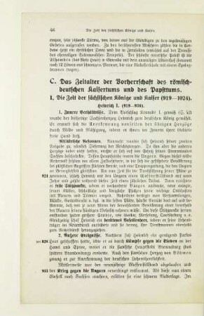 C. Das Zeitalter der Vorherrschaft des römisch-deutschen Kaisertums und des Papsttums