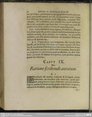 Caput IX. De Ratione scribendi autorum
