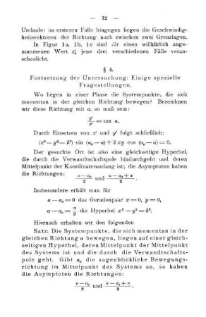 § 4. Fortsetzung der Untersuchung: Einige spezielle Fragestellungen