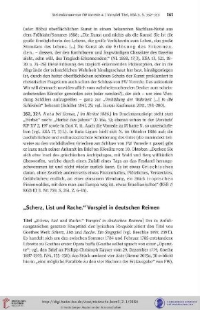 "Scherz, ist und Rache." Vorspiel in deutschen Reimen