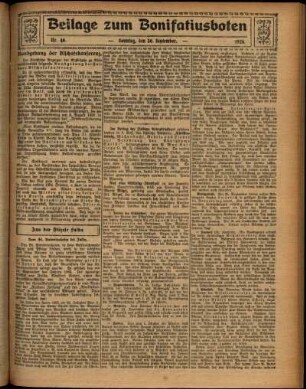 Zweite Ausgabe vom Sonntag, den 30. September 1928.