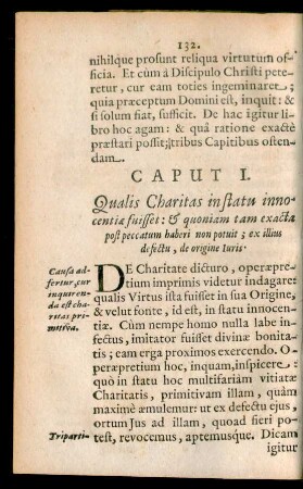 Caput I. Qualis Charitas in statu innocentiae fuisset ...