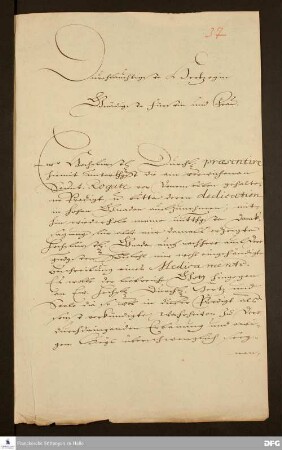 Brief von August Hermann Francke an [Hedwig Eleonore v. Sachsen-Merseburg-Zörbig ?].