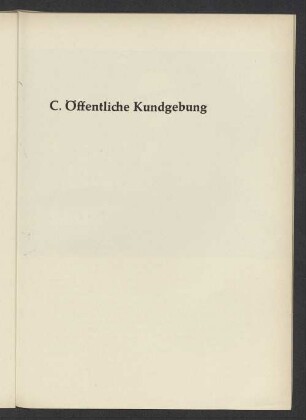 C. Öffentliche Kundgebung