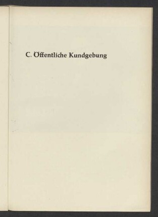 C. Öffentliche Kundgebung