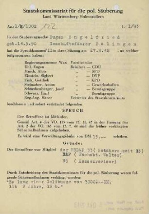 Engelfried, Eugen