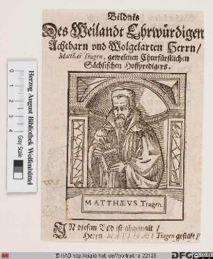 Bildnis Matthäus Tragen