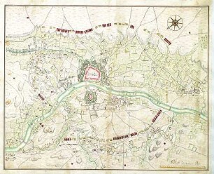 WHK 11 Spanischer Sukzessionskrieg 1701-1713 bis zum Frieden von Rastatt: Plan der Belagerung von Venlo, 1702