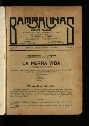 La perra vida : sainete en un acto