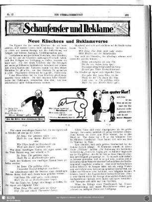 Schaufenster und Reklame